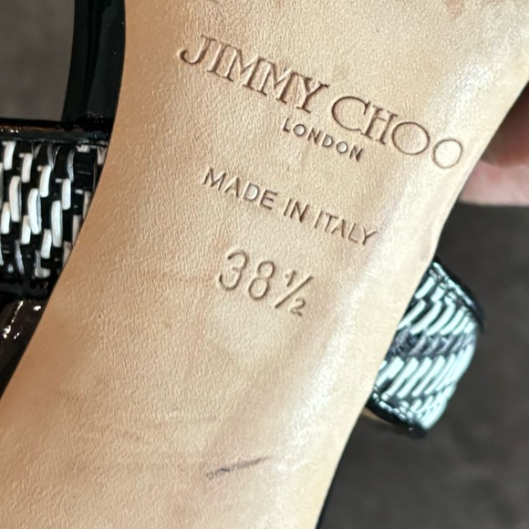 Jimmy Choo Black and White high Heels, size 38 1/2 - Picture 7 of 10